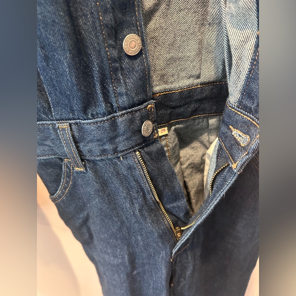 Levi's Women's Dark Blue Western Jumpsuit 25 EUC - Picture 5 of 12